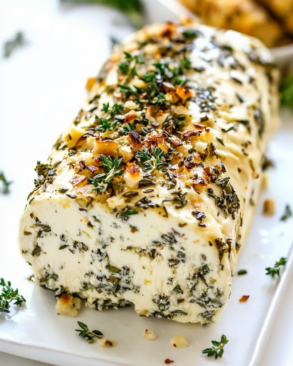 Classic Garlic Herb Cheese Log image