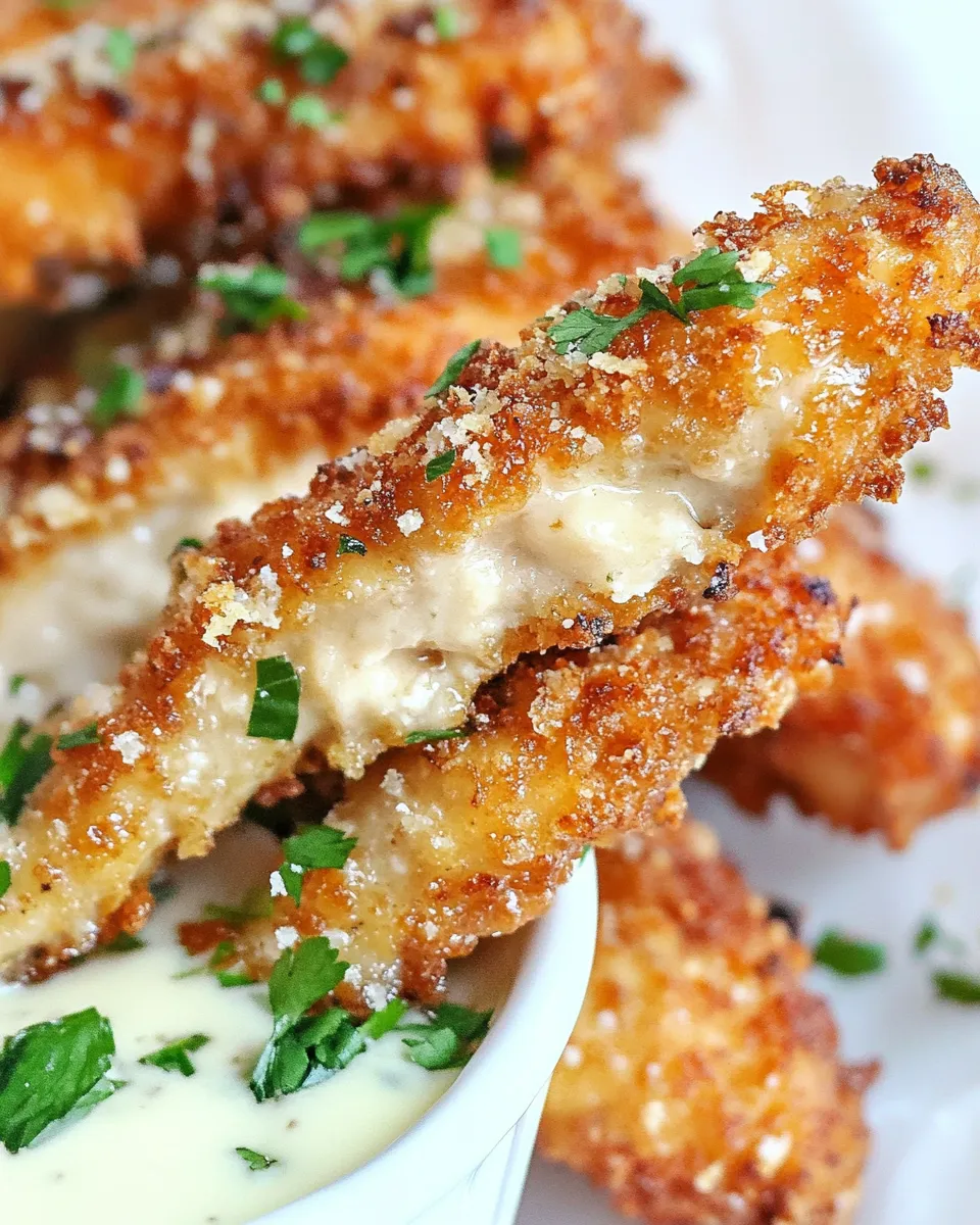 Delicious Garlic Parmesan Chicken Tenders shot