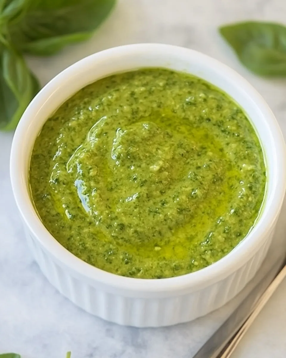 Delicious Garlic Pesto shot