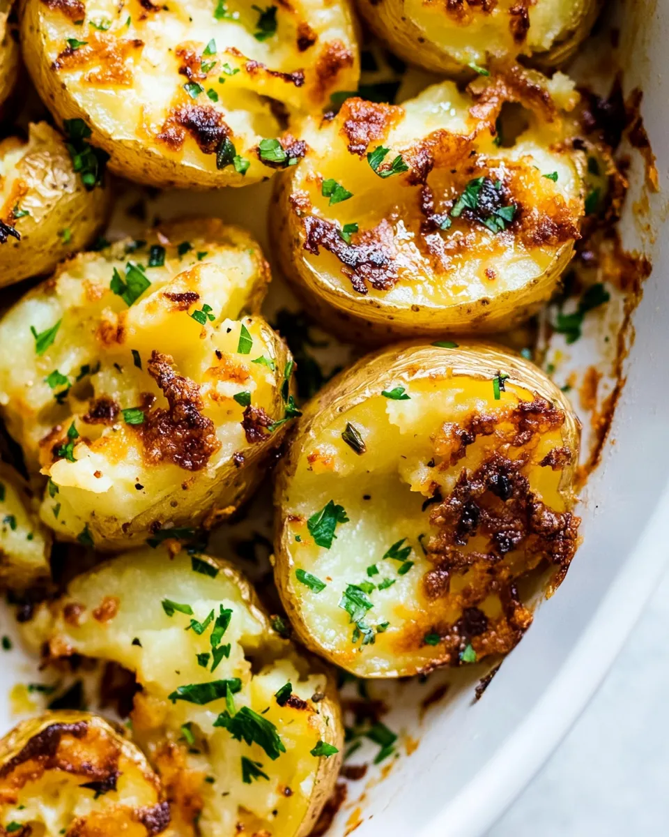 Homemade Garlic Ranch Smashed Potatoes image