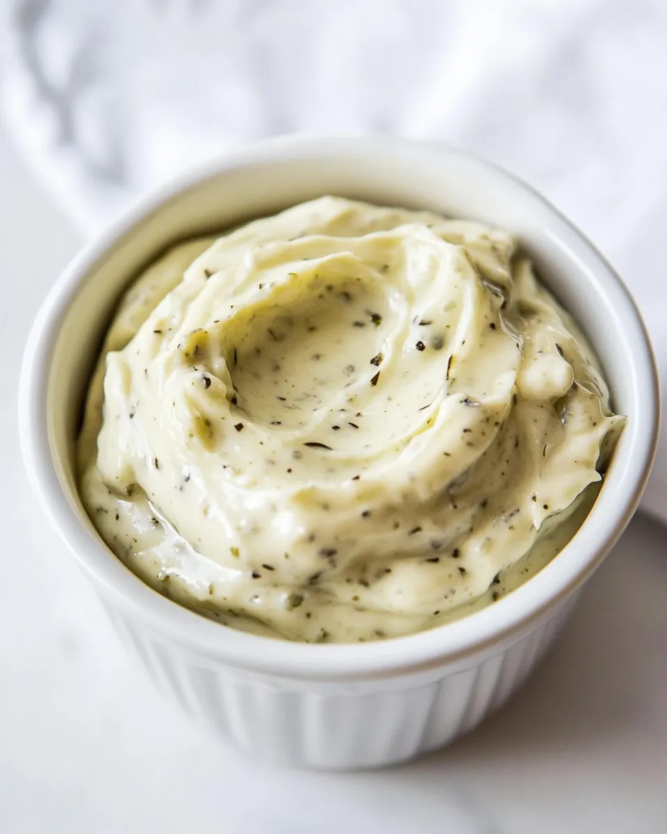 Delicious Garlic and Herb Spreadable Butter shot