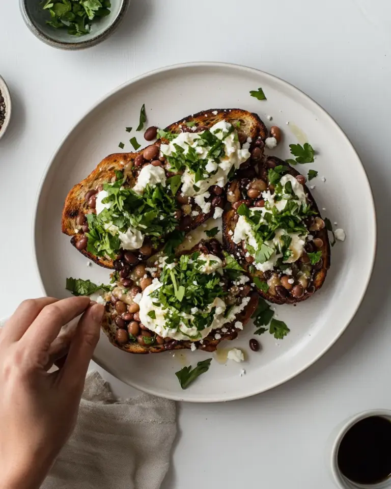 Homemade Garlicky Bean Toast photo