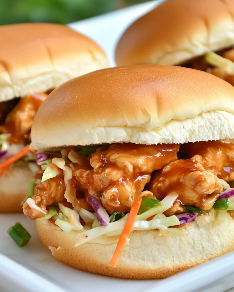Easy General Tsos Chicken Sliders With Crunchy Slaw picture