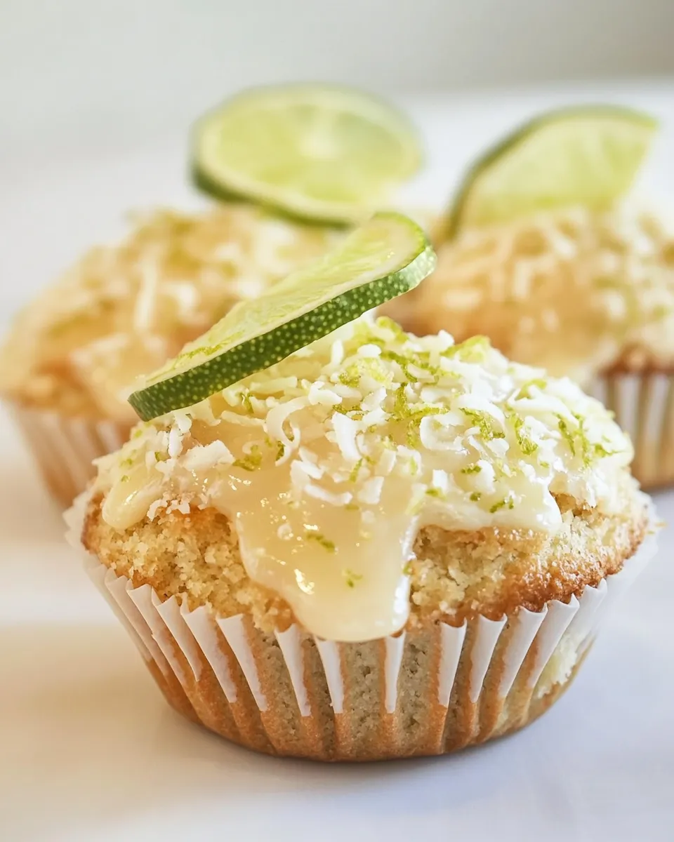Homemade Glazed Coconut Lime Cupcakes photo