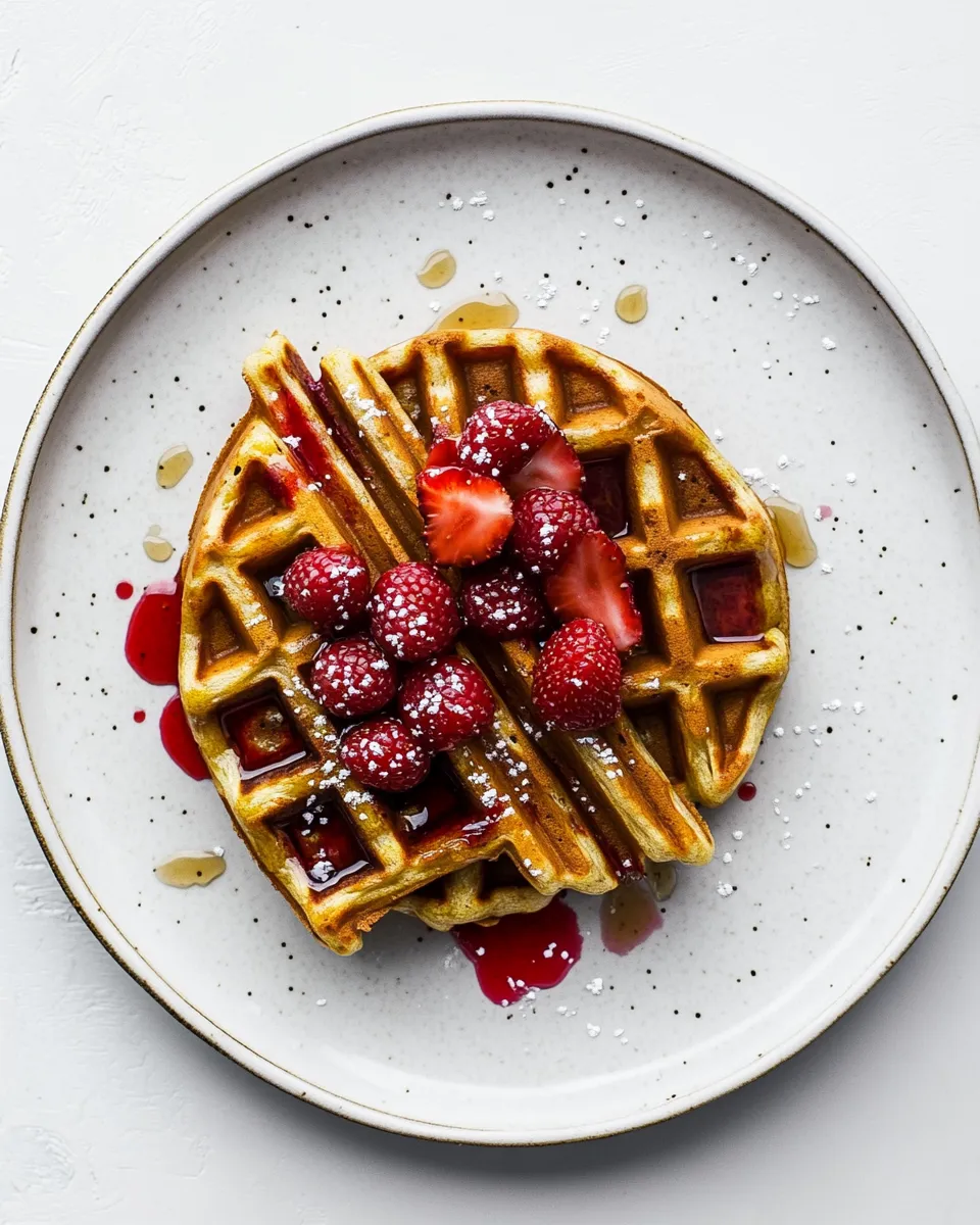 Easy Gluten-Free Cornmeal Waffles with Sorghum Strawberries picture