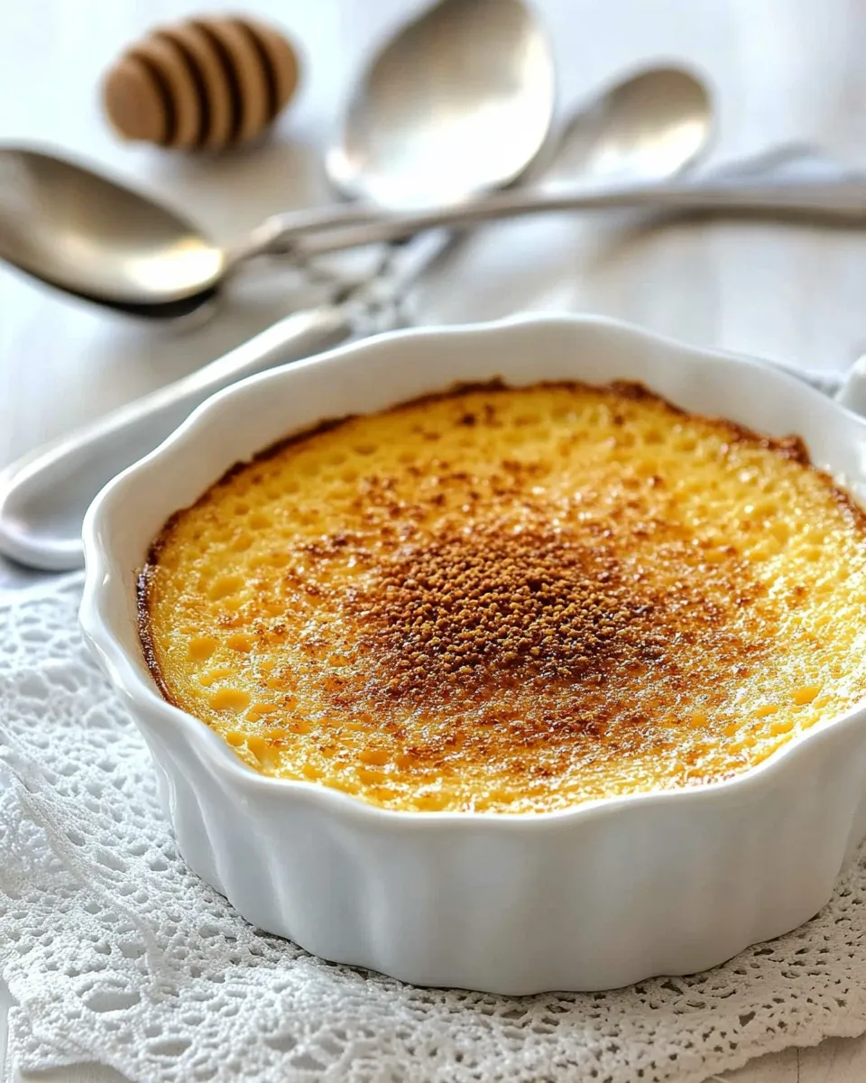 Delicious Gluten-Free Egg Custard with Honey shot