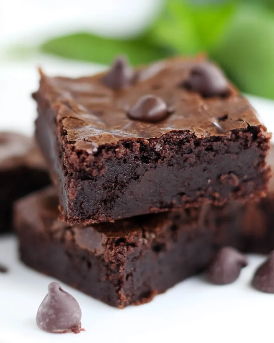 Homemade Gluten-Free Mint Chocolate Chip Brownies photo