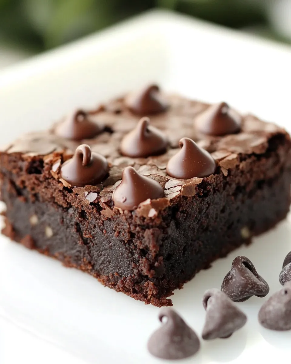 Quick Gluten-Free Mint Chocolate Chip Brownies shot