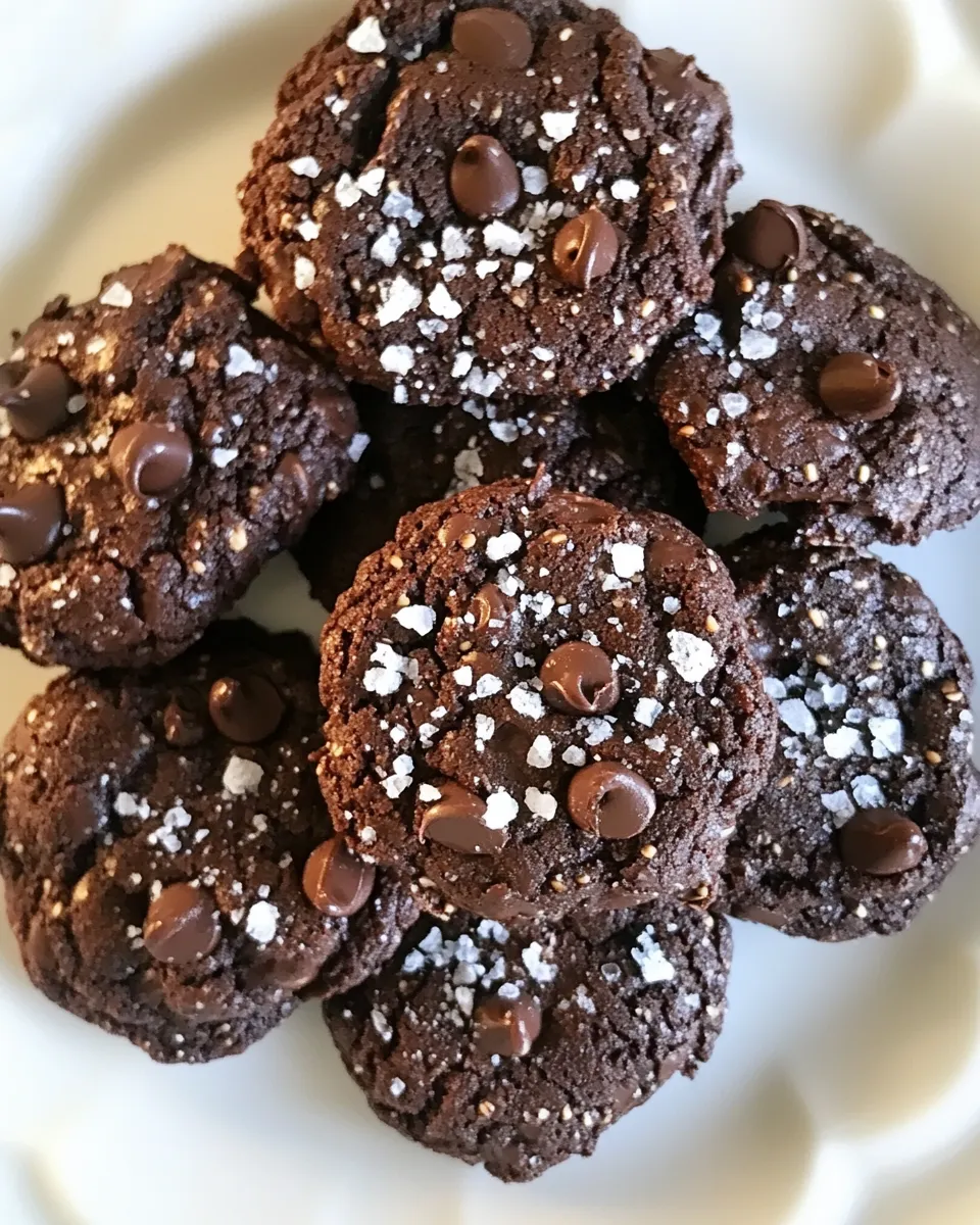 Homemade Gluten-Free Salted Double Chocolate Buckwheat Cookies photo