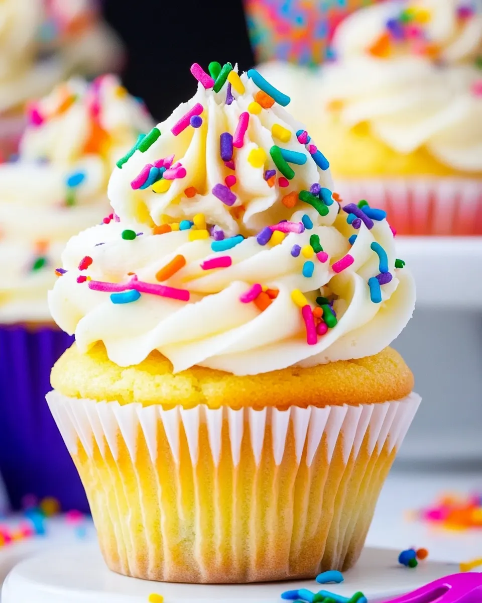 Delicious Gluten Free Funfetti Cupcakes shot