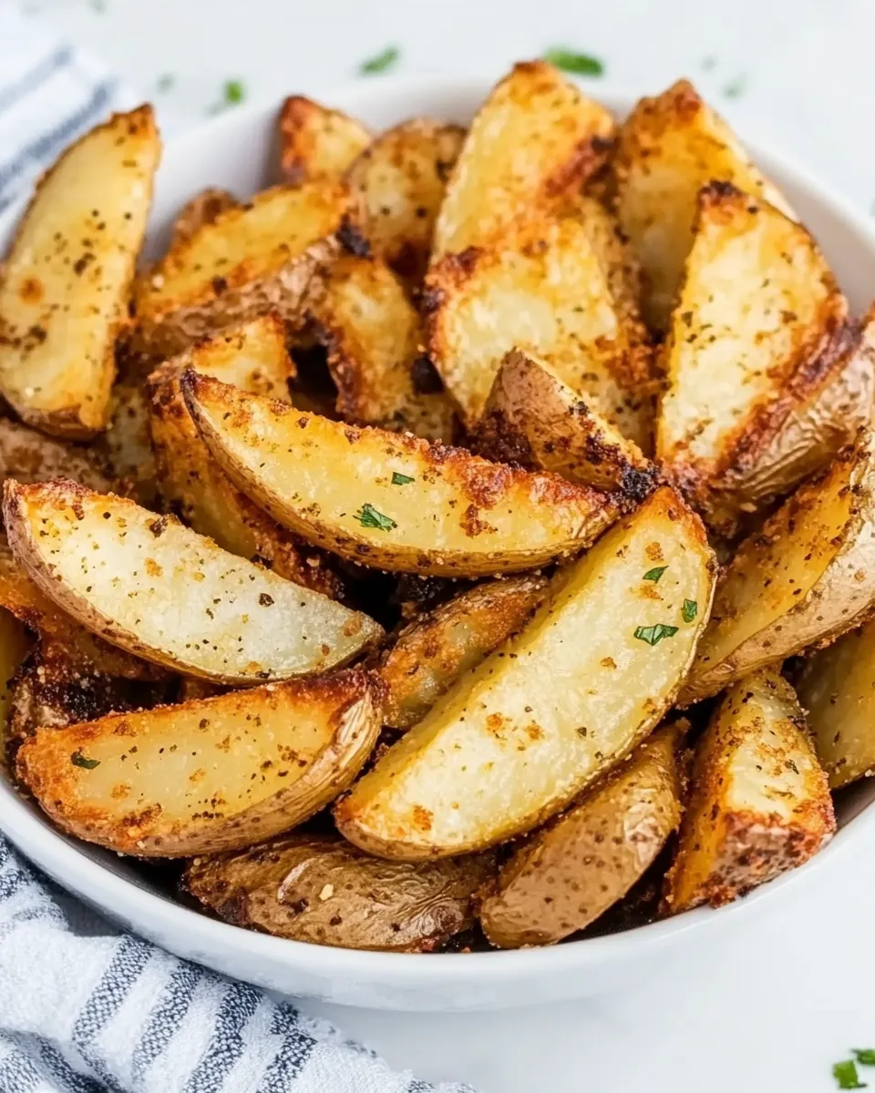 Homemade Golden Crispy Baked Potato Wedges photo