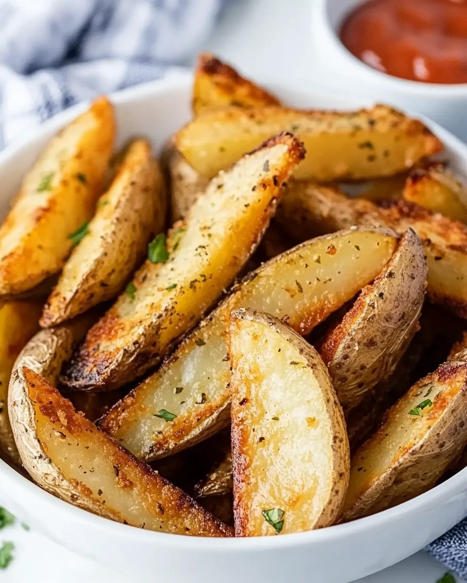 Classic Golden Crispy Baked Potato Wedges image