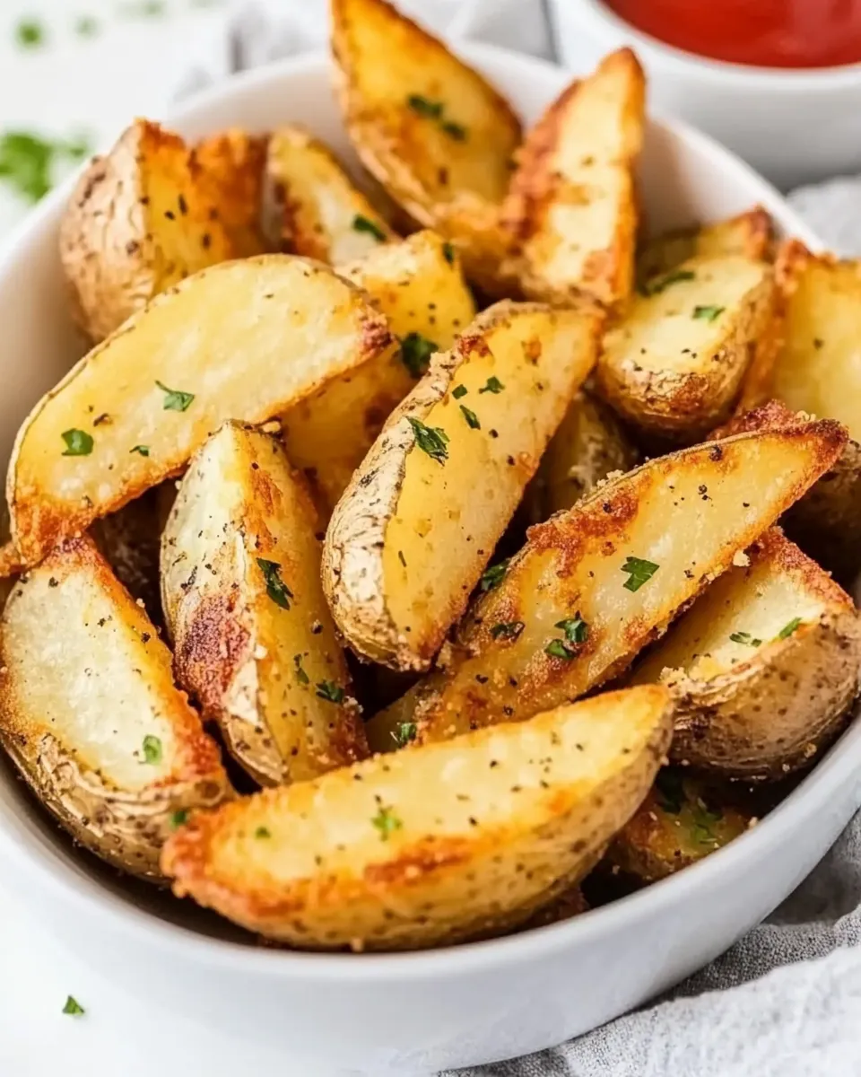 Easy Golden Crispy Baked Potato Wedges picture