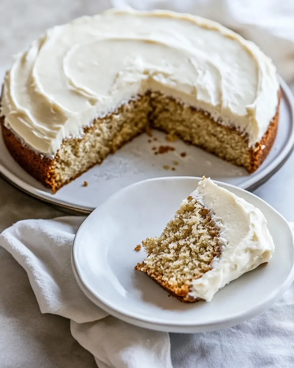 Classic Grain-Free Banana Cake with Cashew Cream Cheese Frosting image