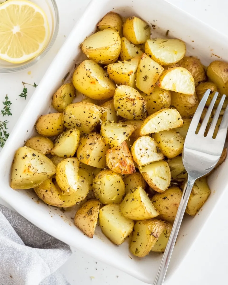 Easy Greek Lemon Potatoes (Oven Roasted) photo