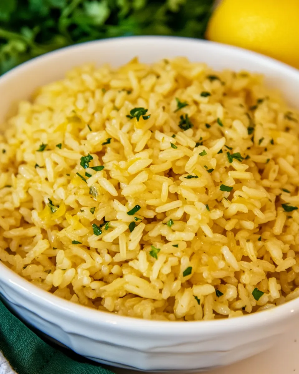 Delicious Greek Lemon Rice Recipe shot