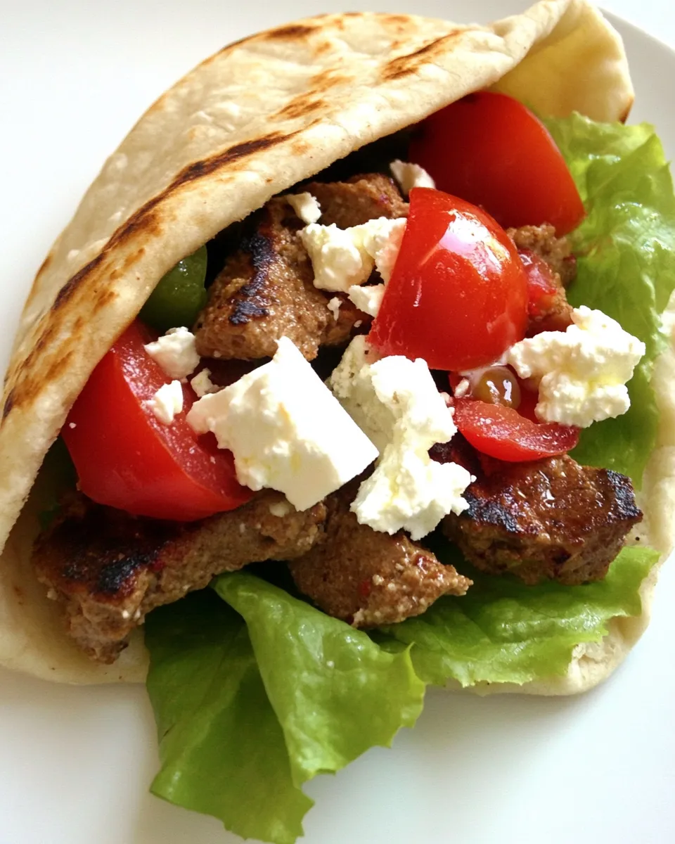 Homemade Greek Pita Sandwich photo