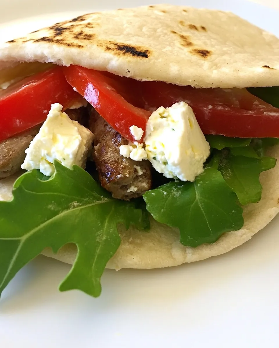 Delicious Greek Pita Sandwich shot