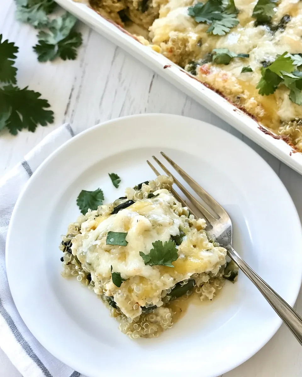 Homemade Green Chile Enchilada Quinoa Bake photo