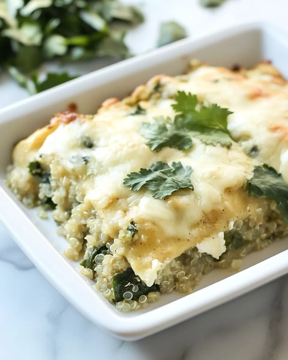 Easy Green Chile Enchilada Quinoa Bake recipe photo