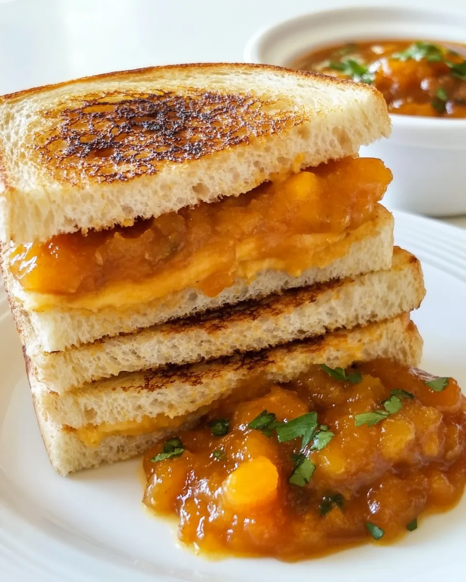 Homemade Grilled Cheese and Chutney Sandwiches photo