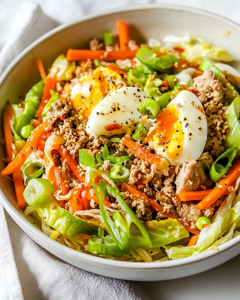 Homemade Ground Turkey Egg Roll in a Bowl image