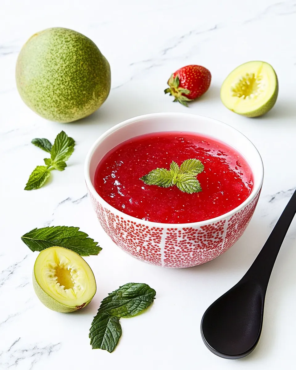 Delicious Guava Strawberry Jam shot