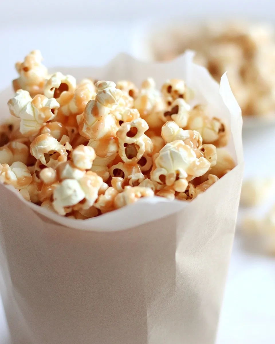 Delicious Healthy Caramel Popcorn Recipe shot