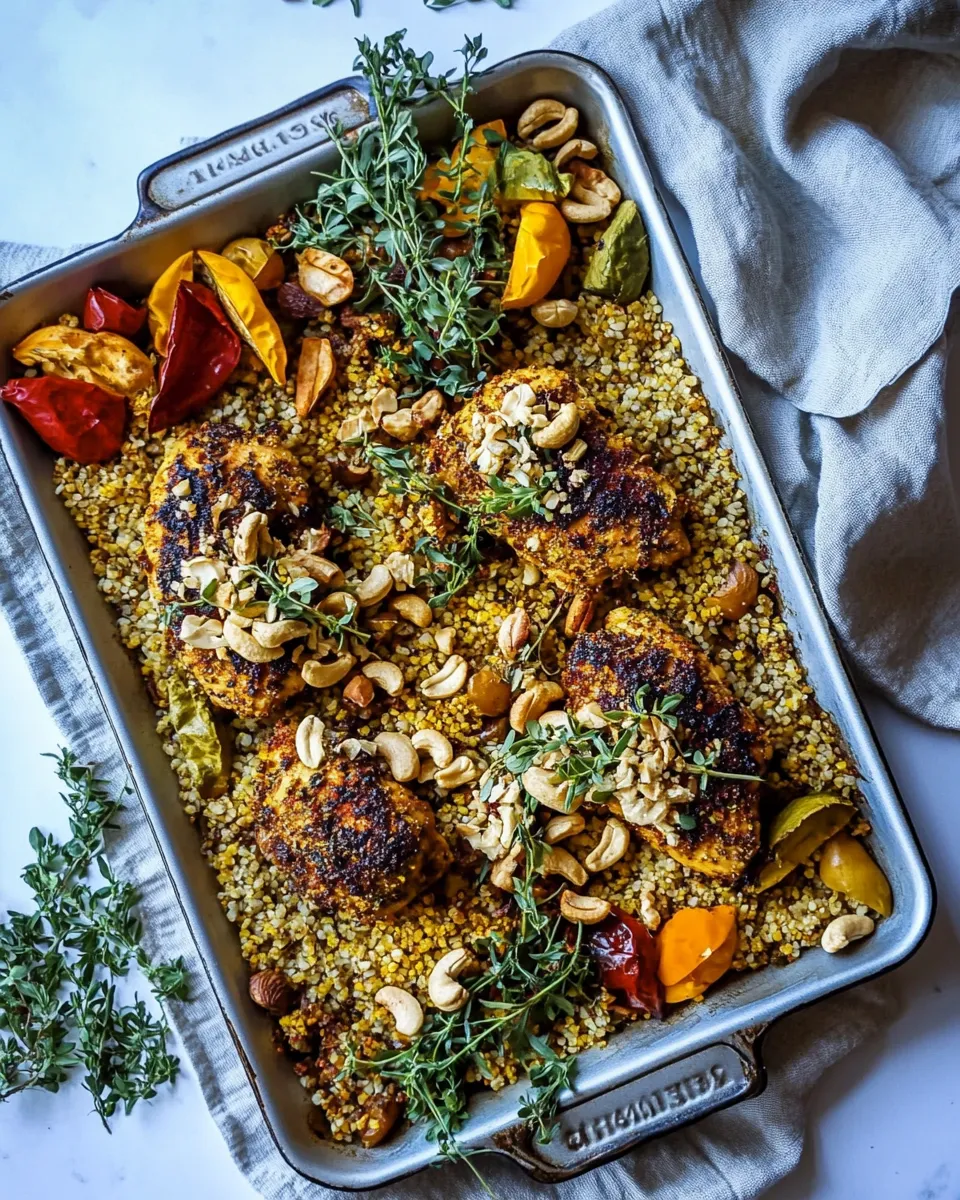 Easy Healthy Cashew Chicken Sheet Pan Dinner picture