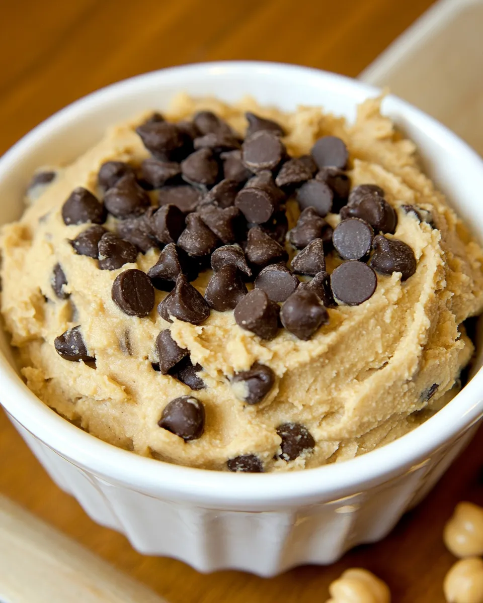 Simple Healthy Chickpea Cookie Dough Dip shot