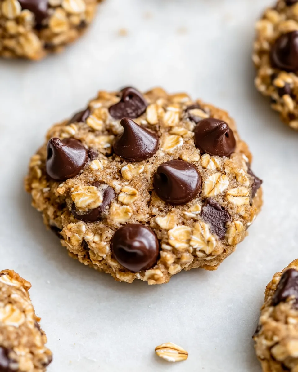 Homemade Healthy Chocolate Chip Oat Cookies recipe photo