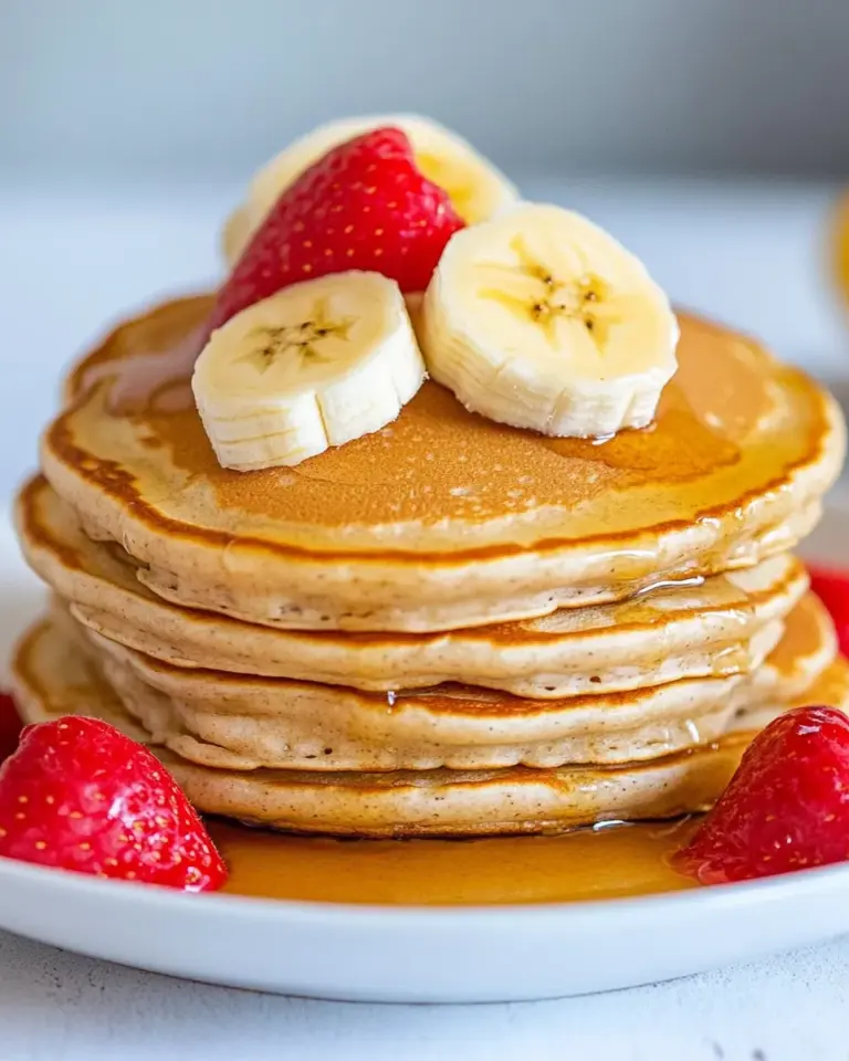 Homemade Healthy Gluten-Free Banana Oatmeal Pancakes Recipe photo
