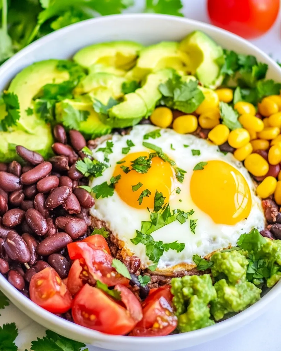 Delicious Healthy Mexican Breakfast Bowl shot