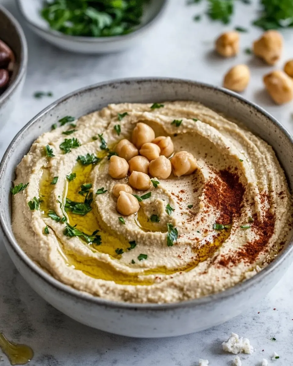 Best Homemade Hummus Recipe shot