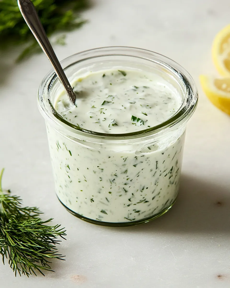 Quick Homemade Ranch Dressing shot