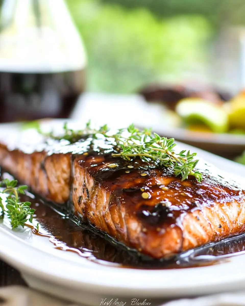 Homemade Honey Balsamic Glazed Salmon photo