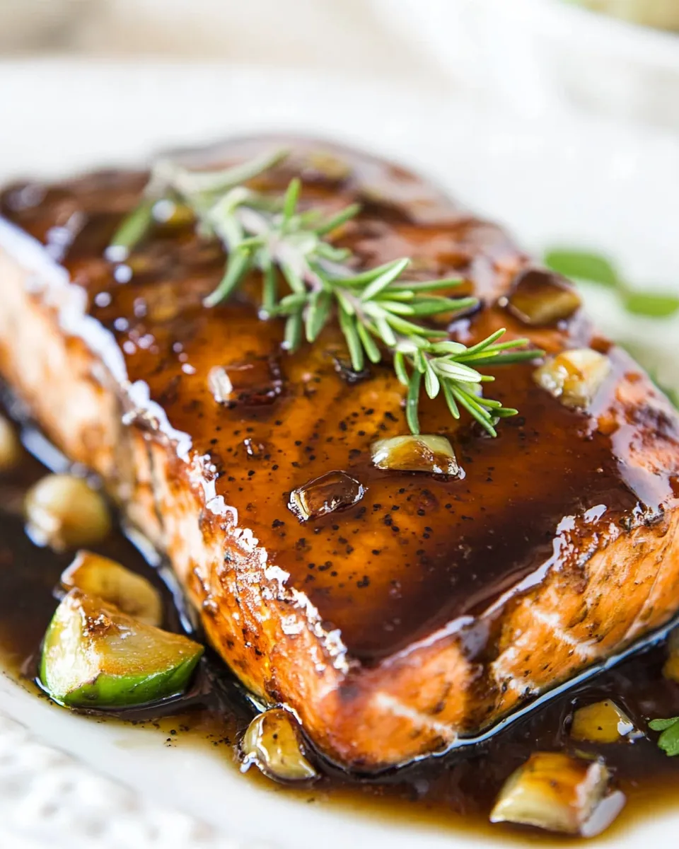 Classic Honey Balsamic Glazed Salmon image