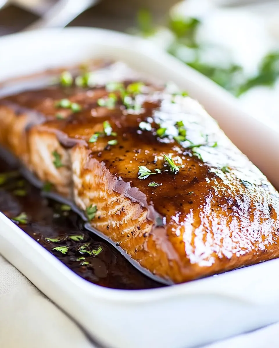 Delicious Honey Balsamic Glazed Salmon shot