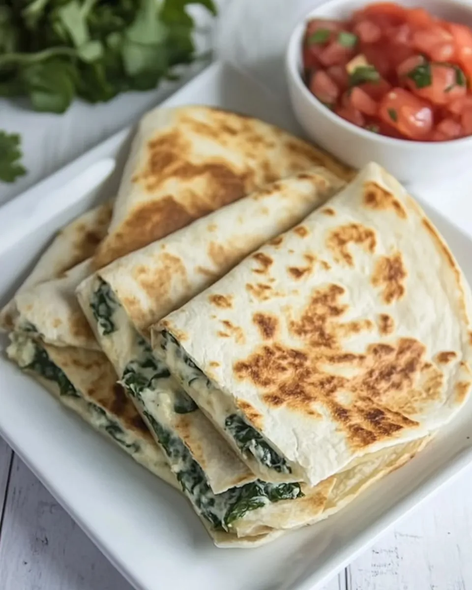 Classic How to Make Quesadillas with Spinach Dip image