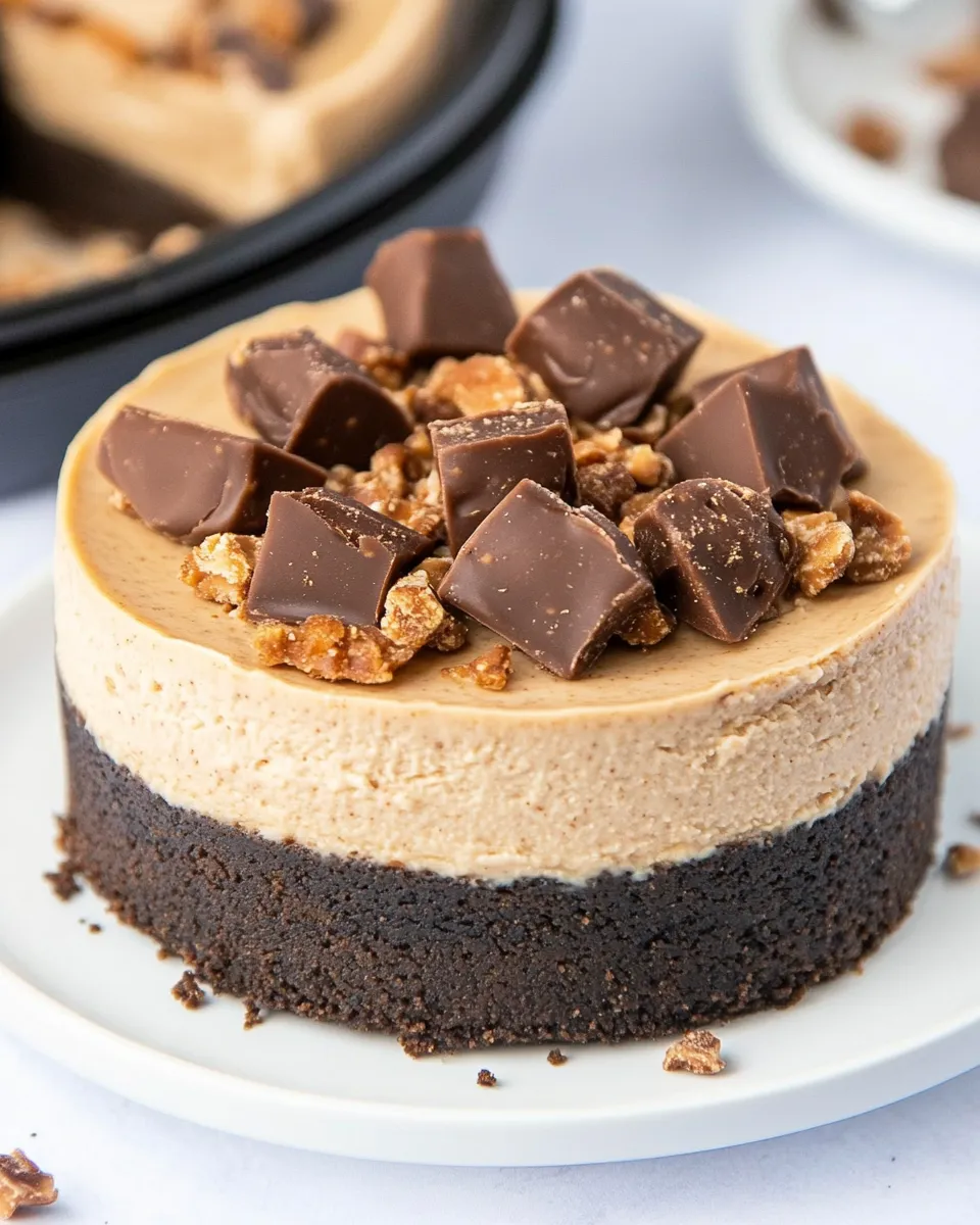 Delicious Instant Pot Peanut Butter Cheesecake shot