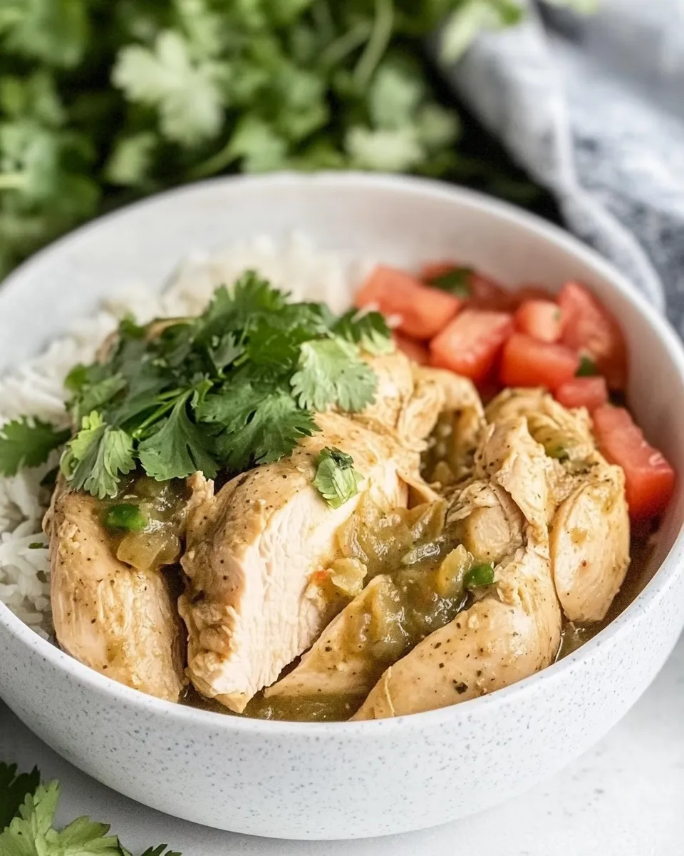 Delicious Instant Pot Salsa Verde Chicken shot