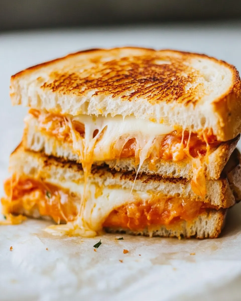 Delicious Italian Grilled Cheese Sandwich shot