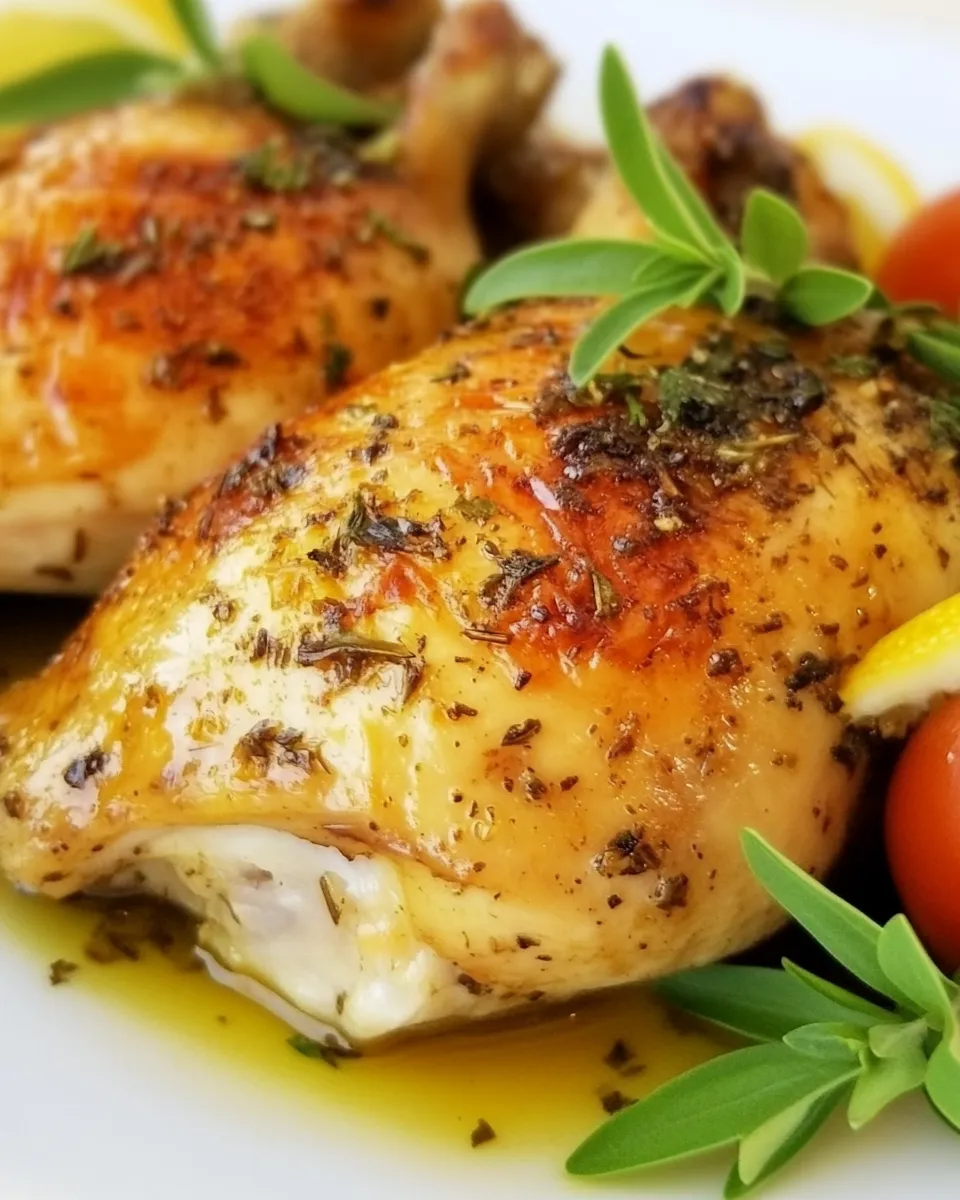 Delicious Italian Roasted Chicken shot