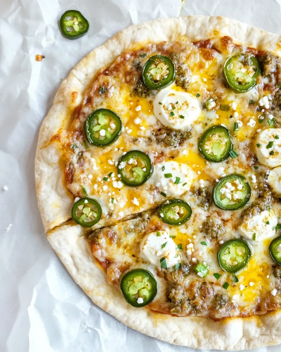 Classic Jalapeo Popper Pita Pizza image