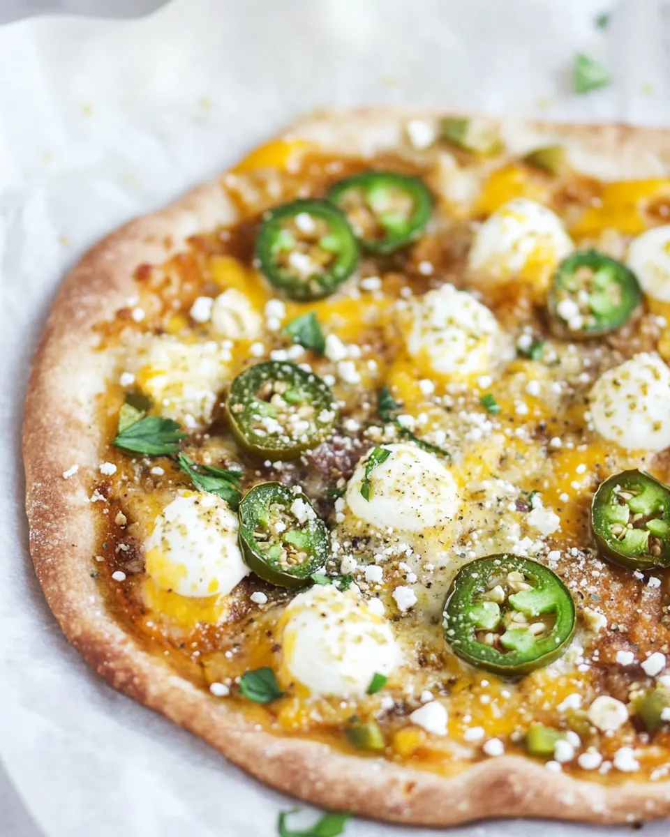 Delicious Jalapeo Popper Pita Pizza shot