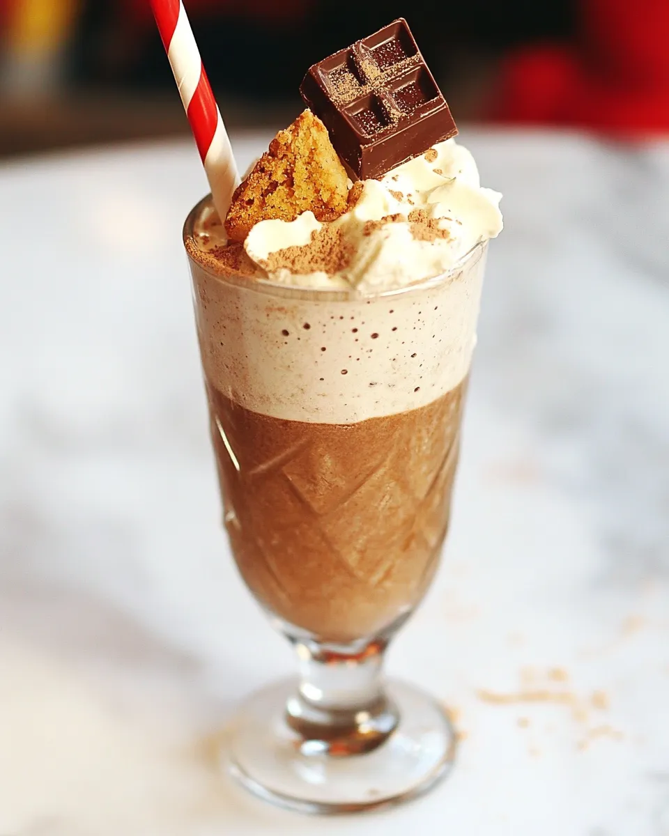 Delicious Kahlua and Cream Chocolate Shortbread Milkshake shot