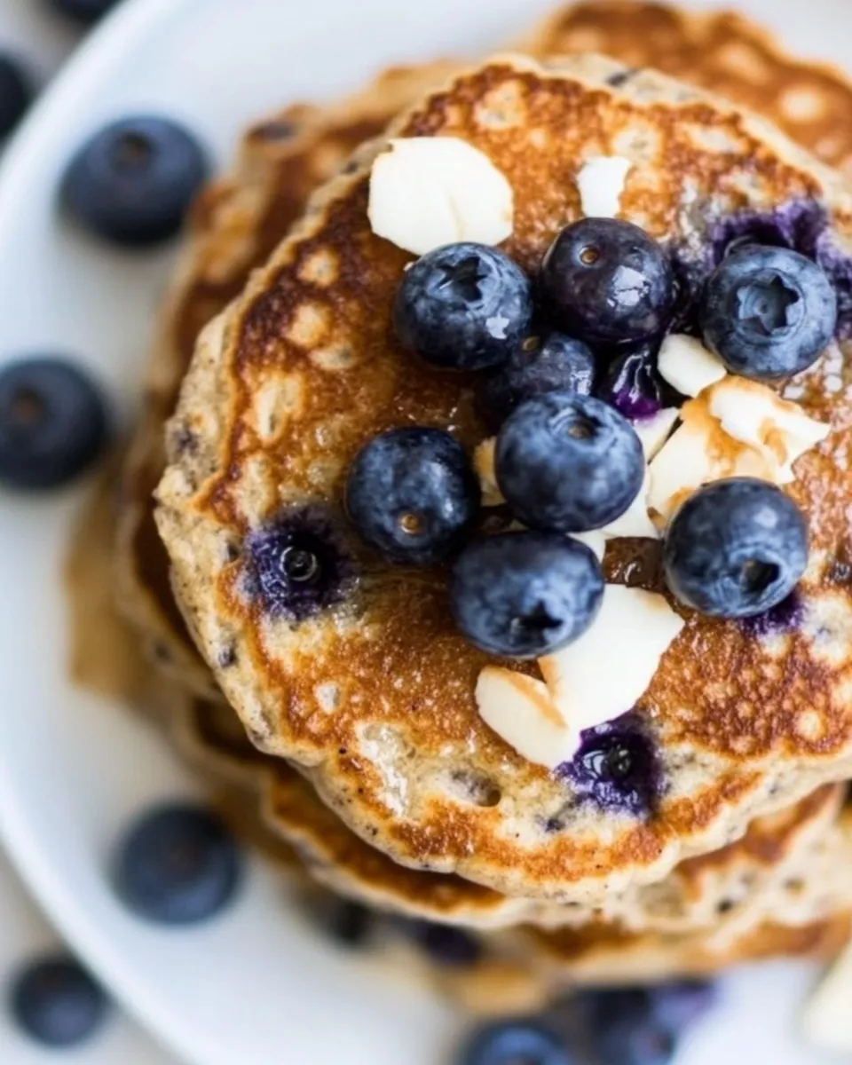 Delicious Keto Blueberry Pancakes shot