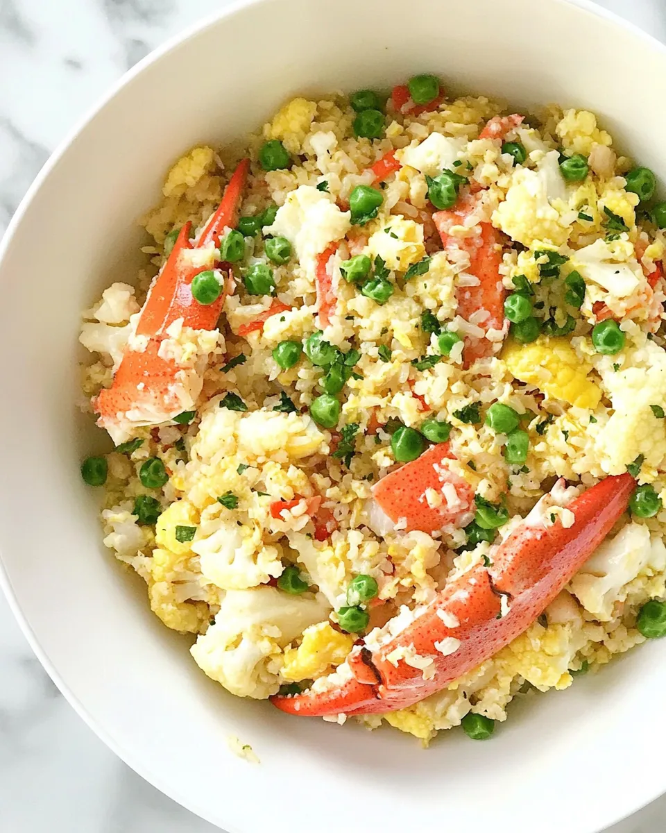 Homemade King Crab Cauliflower Fried Rice photo