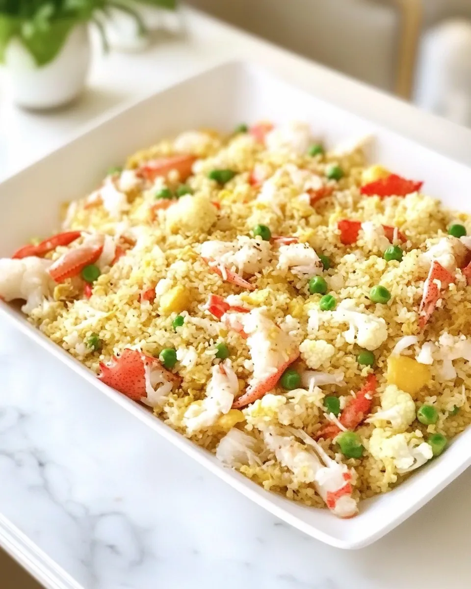 Easy King Crab Cauliflower Fried Rice picture