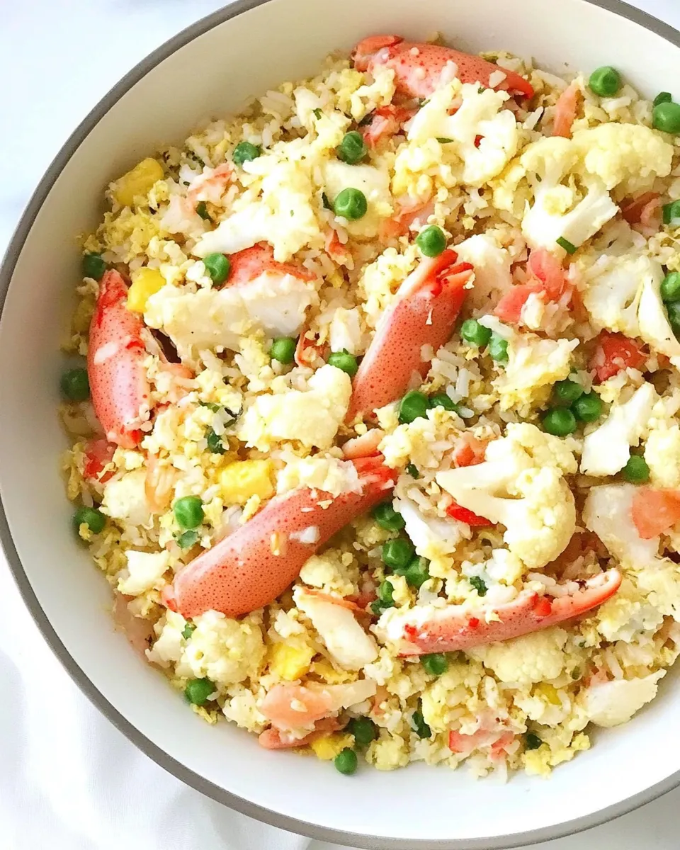 Delicious King Crab Cauliflower Fried Rice shot